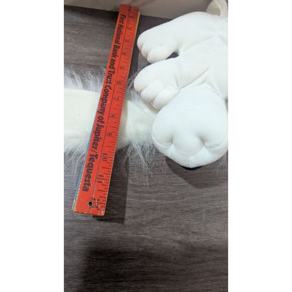 Pound Puppies White Plush Dog Fluffy Ears 1995 Lewis Group  plush stuffed toy - Picture 8 of 9